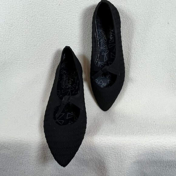 NWOT Skechers Memory Foam Flats Black Point Toe Flat Shoes Size 8.5 - Picture 6 of 9